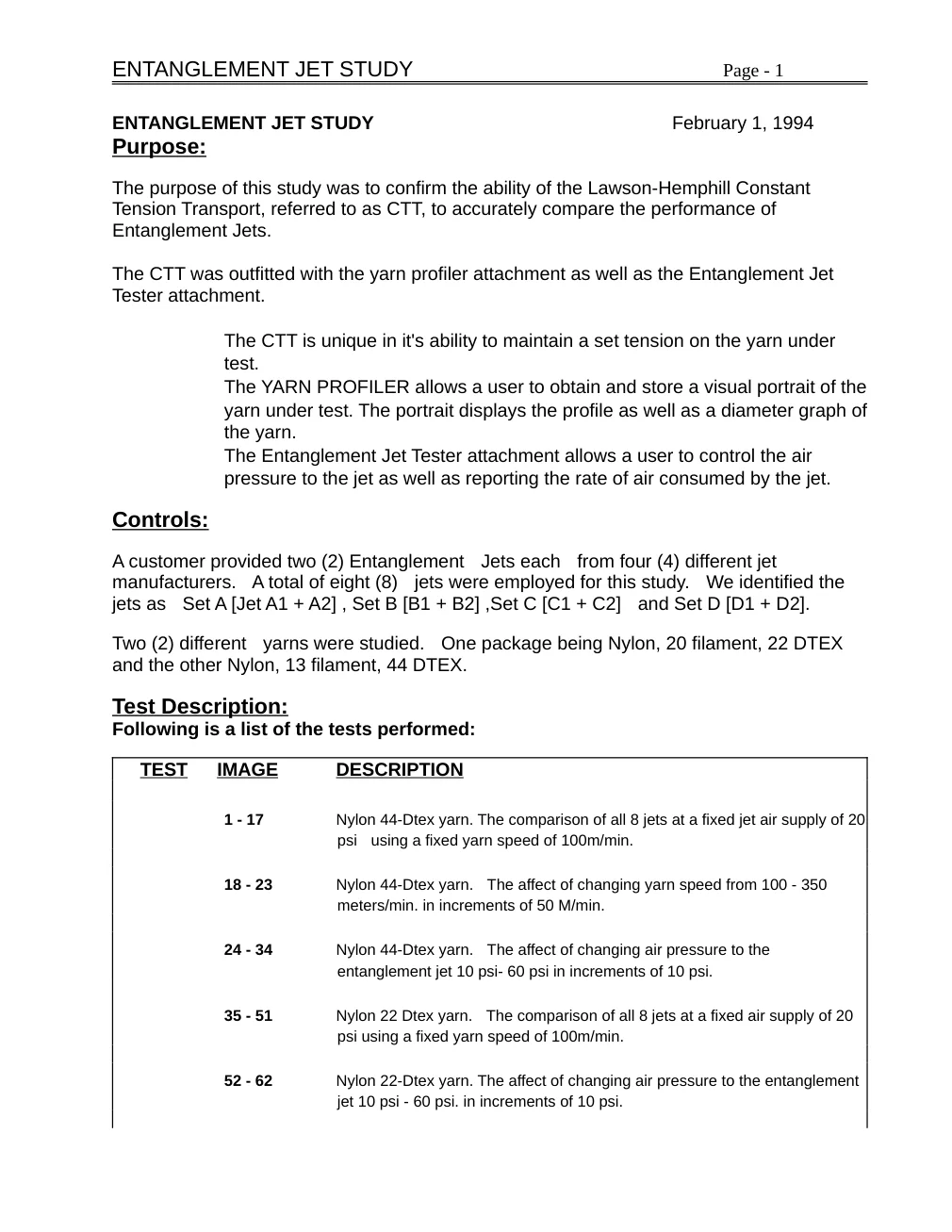 Entanglement Jet Study — page 1